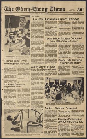The Odem-Edroy Times (Odem, Tex.), Vol. 40, No. 34, Ed. 1 Thursday, August 24, 1989