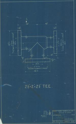 Primary view of object titled '2 1/2" x 2" x 2 1/2" Tee'.