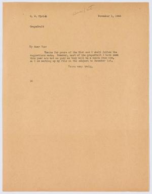 [Letter from I. H. Kempner to G. D. Ulrich, November 1, 1944]
