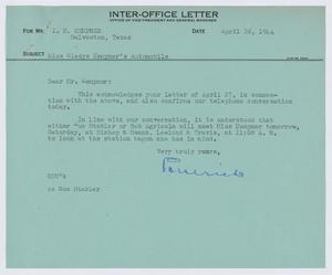 [Inter-Office Letter from G. D. Ulrich to I. H. Kempner, April 28, 1944]