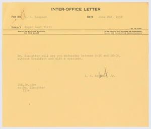 [Letter from I. H. Kempner, Jr., to I. H. Kempner, June 2, 1952]