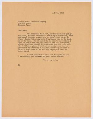 [Letter from I. H. Kempner to Liberty Mutual Insurance Company, July 11, 1944]