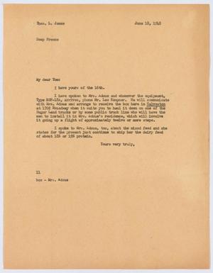 [Letter from I. H. Kempner to Thos. L. James, June 18, 1948]