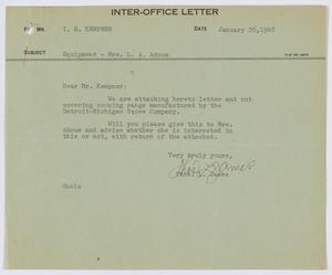 Primary view of object titled '[Letter from T. L. James to I. H. Kempner, January 26, 1948]'.