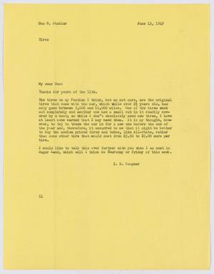 [Letter from I. H. Kempner to Gus. U. Stabler, June 13, 1949]