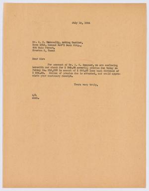 [Letter from H. Kempner Firm to R. M. McAnnally, July 12, 1944]