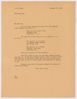 Primary view of object titled '[Letter from I. H. Kempner to G. D. Ulrich, December 27, 1944]'.