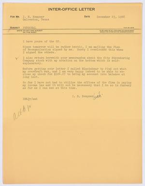 [Letter from I. H. Kempner, Jr., to I. H. Kempner, December 23, 1948]