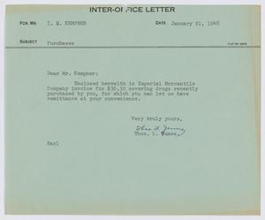 [Letter from T. L. James to I. H. Kempner, January 21, 1948]