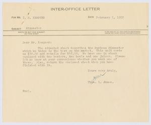 [Letter from T. L. James to I. H. Kempner, February 5, 1952]