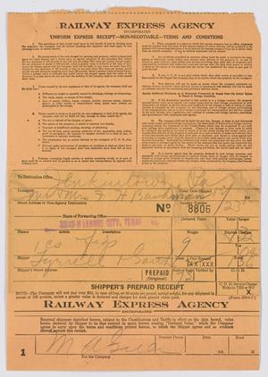 Primary view of object titled '[Receipt for Express Charges]'.