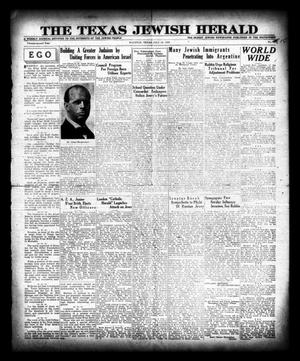 The Texas Jewish Herald (Houston, Tex.), Vol. 22, No. 15, Ed. 1 Thursday, July 18, 1929