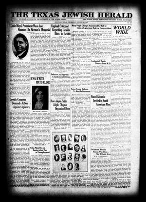 Primary view of object titled 'The Texas Jewish Herald (Houston, Tex.), Vol. 23, No. 20, Ed. 1 Thursday, August 28, 1930'.