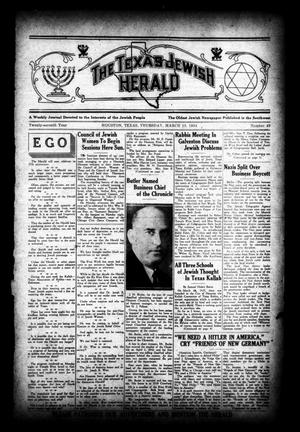 The Texas Jewish Herald (Houston, Tex.), Vol. 27, No. 49, Ed. 1 Thursday, March 15, 1934
