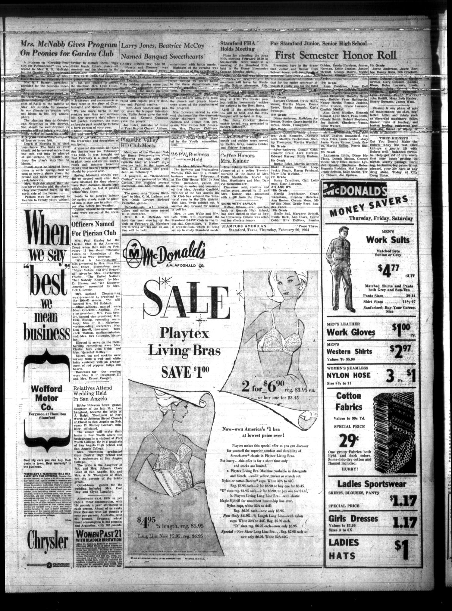 Stamford American and The Stamford Leader (Stamford, Tex.), Vol. 40, No. 52, Ed. 1 Thursday, February 20, 1964
                                                
                                                    [Sequence #]: 3 of 14
                                                