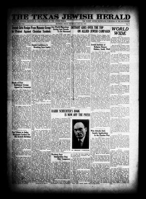 The Texas Jewish Herald (Houston, Tex.), Vol. 23, No. 7, Ed. 1 Thursday, May 29, 1930