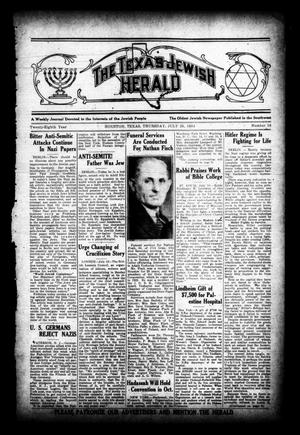 The Texas Jewish Herald (Houston, Tex.), Vol. 28, No. 16, Ed. 1 Thursday, July 26, 1934