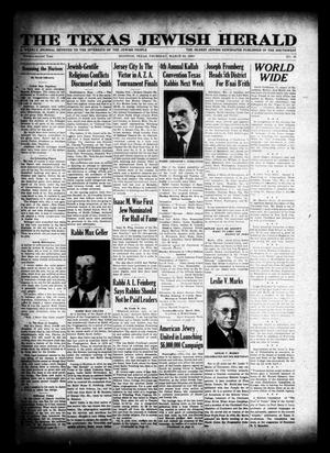The Texas Jewish Herald (Houston, Tex.), Vol. 22, No. 49, Ed. 1 Thursday, March 20, 1930