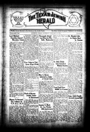 Primary view of object titled 'The Texas Jewish Herald (Houston, Tex.), Vol. 26, No. 40, Ed. 1 Thursday, January 12, 1933'.