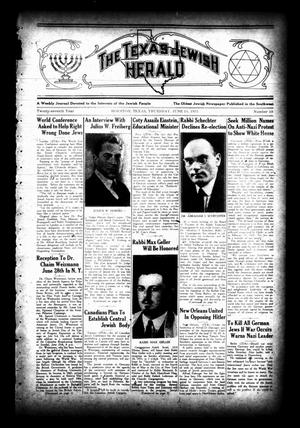 The Texas Jewish Herald (Houston, Tex.), Vol. 27, No. 10, Ed. 1 Thursday, June 15, 1933