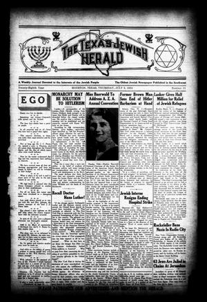 The Texas Jewish Herald (Houston, Tex.), Vol. 28, No. 13, Ed. 1 Thursday, July 5, 1934