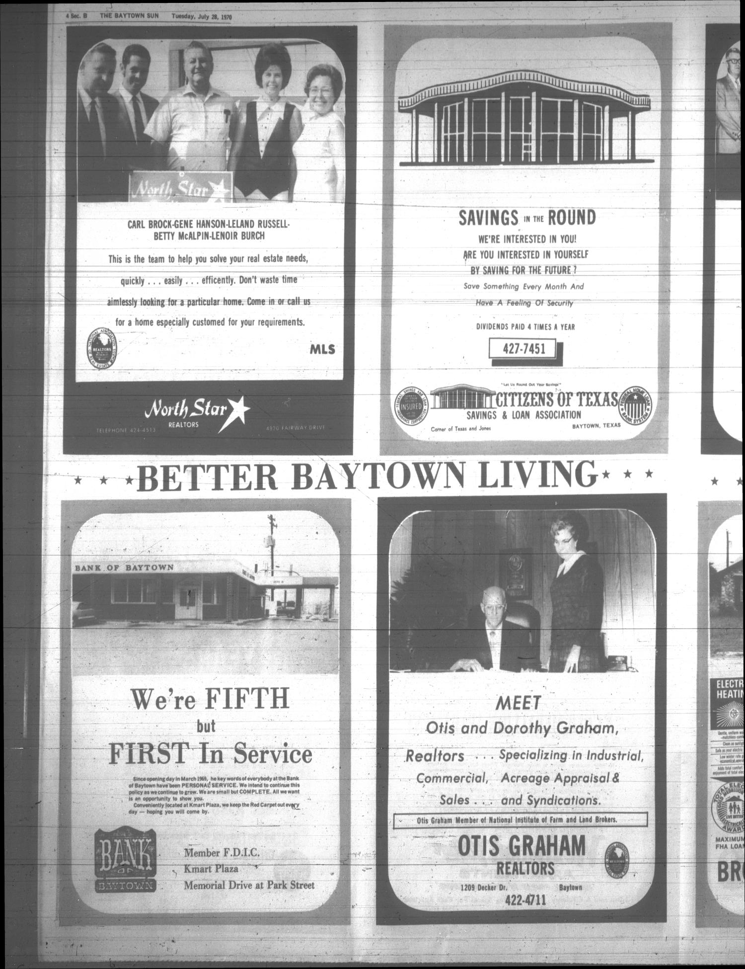 The Baytown Sun (Baytown, Tex.), Vol. 48, No. 263, Ed. 1 Tuesday, July 28, 1970
                                                
                                                    [Sequence #]: 14 of 18
                                                