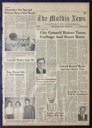 Primary view of object titled 'The Mathis News (Mathis, Tex.), Vol. 50, No. 38, Ed. 1 Thursday, September 20, 1973'.