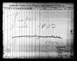 Primary view of object titled '[Jasper County, Texas Tax Roll: 1902]'.