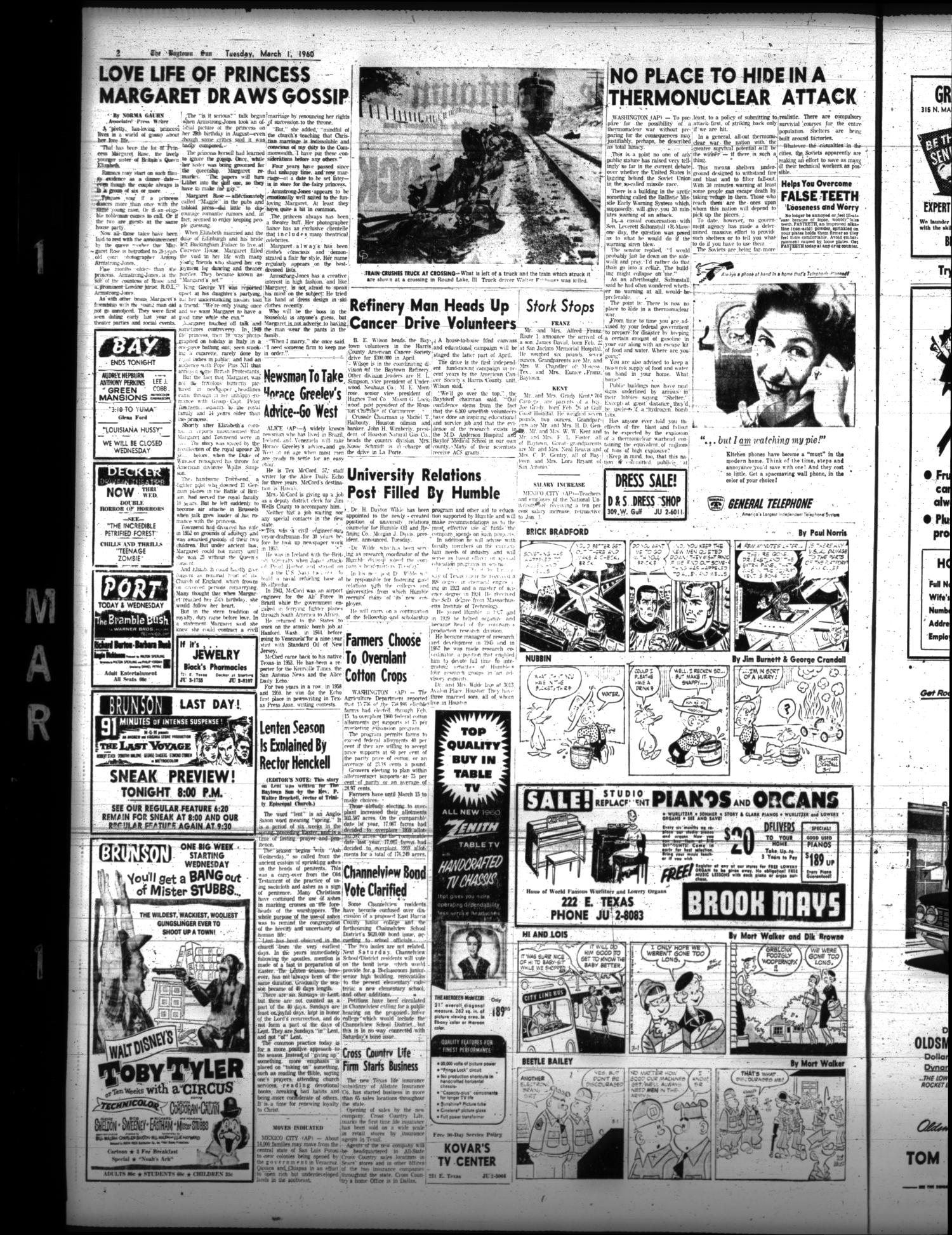 The Baytown Sun (Baytown, Tex.), Vol. 40, No. 186, Ed. 1 Tuesday, March 1, 1960
                                                
                                                    [Sequence #]: 2 of 8
                                                