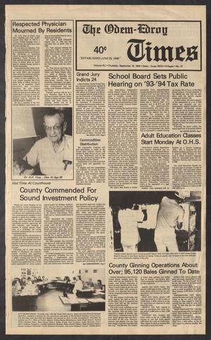 The Odem-Edroy Times (Odem, Tex.), Vol. 41, No. 37, Ed. 1 Thursday, September 16, 1993