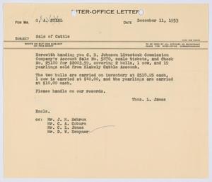 [Letter from T. L. James to G. A. Stirl, December 11, 1953]