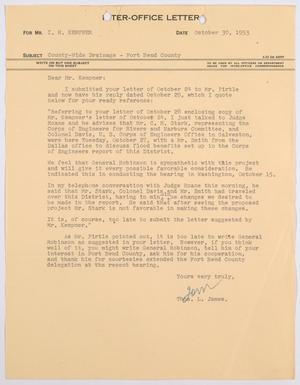 [Letter from Thomas L. James to I. H. Kempner, October 30, 1953]