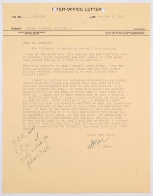 [Letter from Thomas L. James to I. H. Kempner, October 9, 1953]