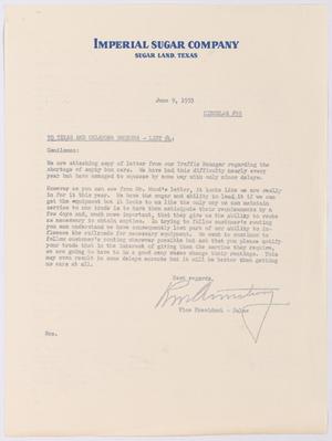 [Letter from Robert Markle Armstrong to Texas and Oklahoma Brokers, List #4, June 9, 1953]