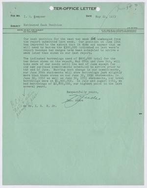 [Letter from G. Andre to I. H. Kempner, May 22, 1953]