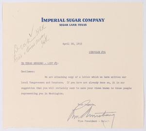 [Letter from R. M. Armstrong to Texas Brokers, List #3, April 20, 1953]
