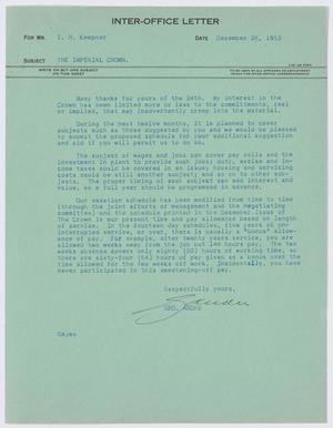 [Letter from George Andre to I. H. Kempner, December 28, 1953]