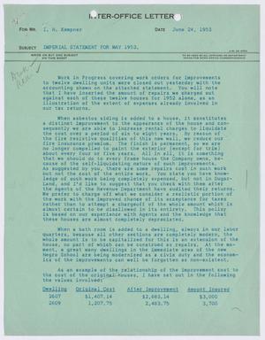 [Letter from George Andre to I. H. Kempner, June 24, 1953]