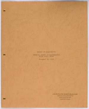 Primary view of object titled '[Imperial Agency, Report of Examination, November 30, 1953]'.