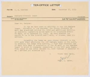 [Letter from T. L. James to I. H. Kempner, December 17, 1953]