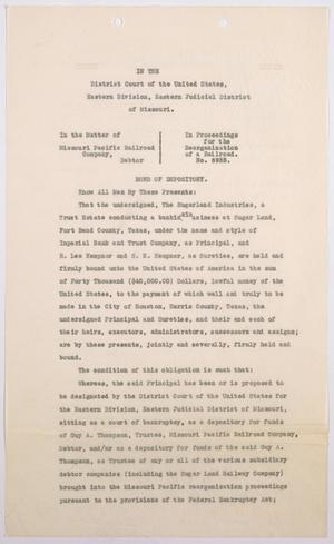 [Proceedings for the Reorganization of a Railroad, September 21, 1938]
