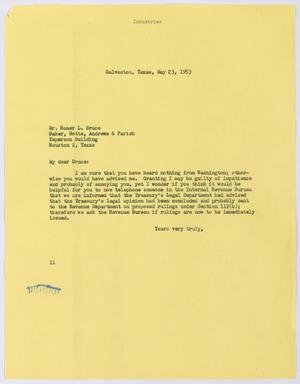 [Letter from I. H. Kempner to Homer L. Bruce, May 23, 1953]