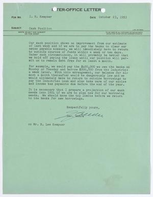 [Letter from George Andre to I. H. Kempner, October 23, 1953]