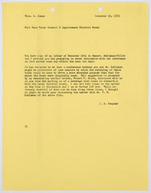 [Letter from I. H. Kempner to Thos. L. James, December 23, 1953]