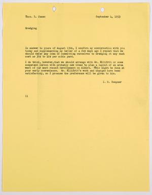 [Letter from I. H. Kempner to Thomas L. James, September 4, 1953]