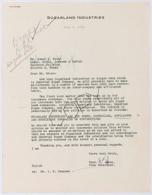 [Letter from Thomas L. James to Homer L. Bruce, July 1, 1953]