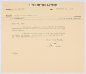 [Letter from Thomas L. James to D. W. Kempner, November 19, 1953]
