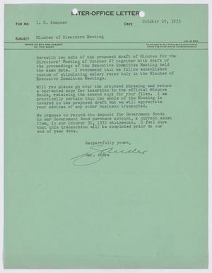 [Letter from George Andre to I. H. Kempner, October 29, 1953]