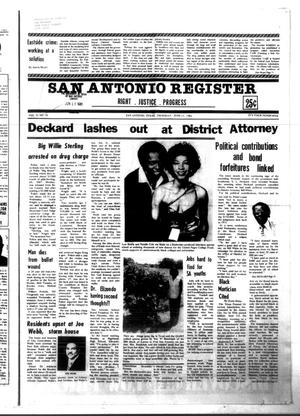 Primary view of object titled 'San Antonio Register (San Antonio, Tex.), Vol. 51, No. 10, Ed. 1 Thursday, June 11, 1981'.