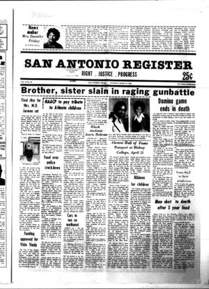 Primary view of object titled 'San Antonio Register (San Antonio, Tex.), Vol. 49, No. 50, Ed. 1 Thursday, March 19, 1981'.